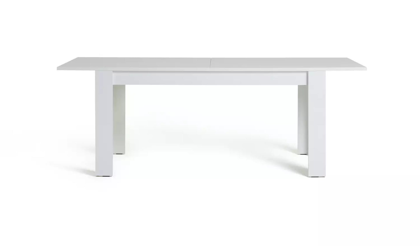 Miami Gloss Extending 8 Seater Dining Table - White